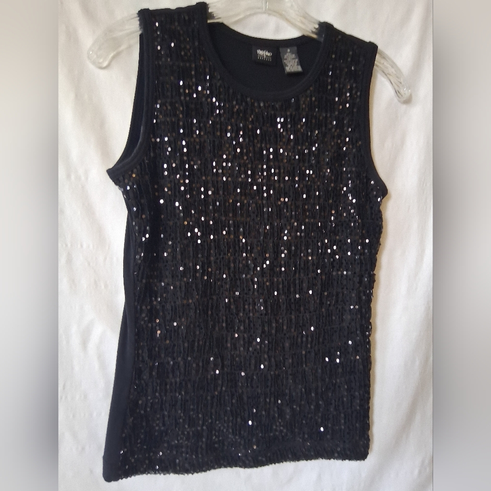 Mossimo Supply Co. Black Sequin Tank Top